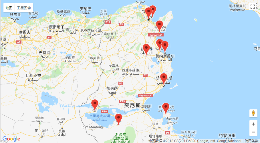 突尼斯旅游地图高清中文版，行走沙海绿洲必备